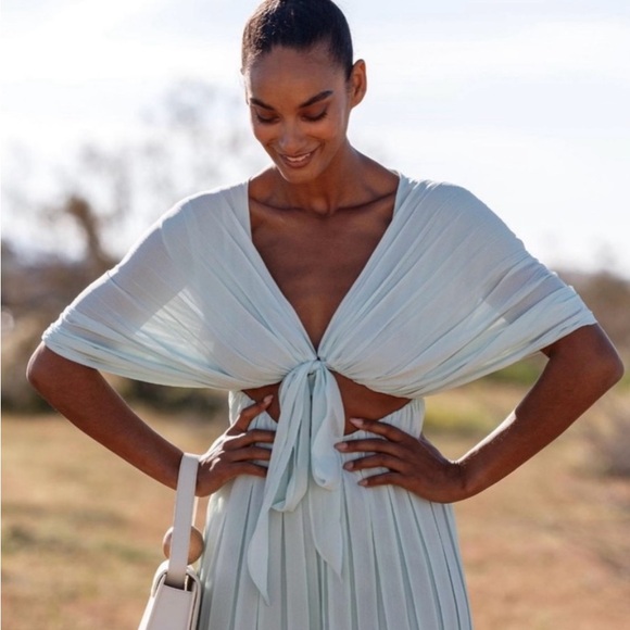 NWOT Andrea Iyamah Thero Jumpsuit - Mint Blue - Picture 10 of 13